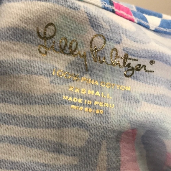 Lilly Pulitzer Marlowe Dress Sailboats Red Right Shift T-shirt XXSmall Nautical - Picture 6 of 8